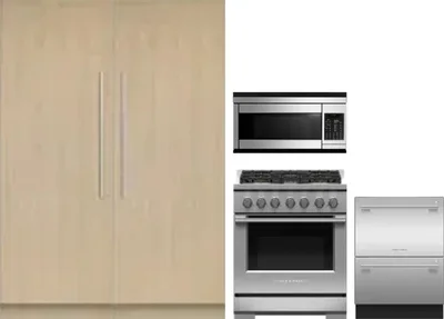 5 Piece Package Includes Refrigerator, Freezer, Range, Microwave And Dishwasher